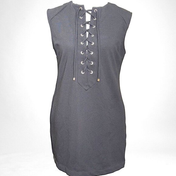English Factory Black Sleveless Lace up Slip on Tank Dress Size Medium - Picture 1 of 9